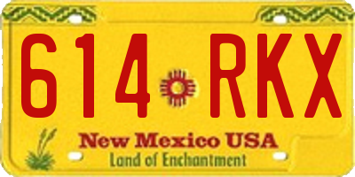 NM license plate 614RKX