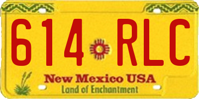 NM license plate 614RLC
