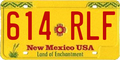 NM license plate 614RLF