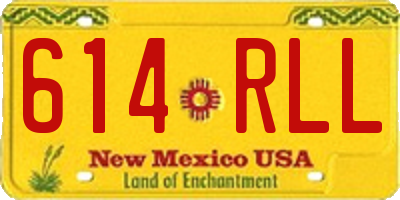 NM license plate 614RLL