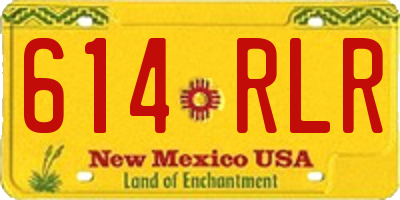 NM license plate 614RLR