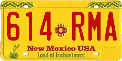 NM license plate 614RMA