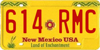 NM license plate 614RMC
