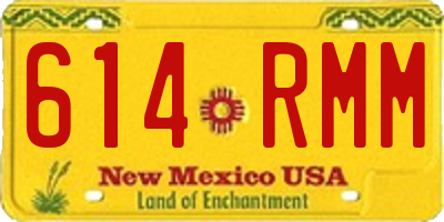 NM license plate 614RMM