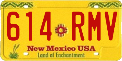 NM license plate 614RMV