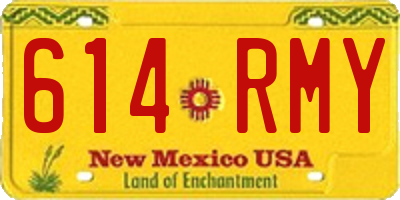 NM license plate 614RMY