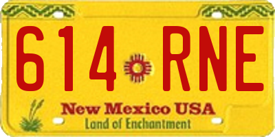 NM license plate 614RNE