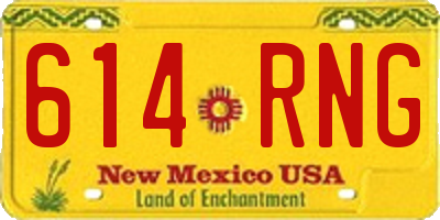 NM license plate 614RNG