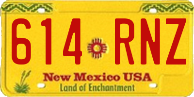 NM license plate 614RNZ