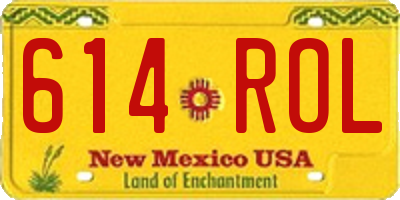 NM license plate 614ROL