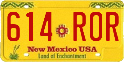 NM license plate 614ROR