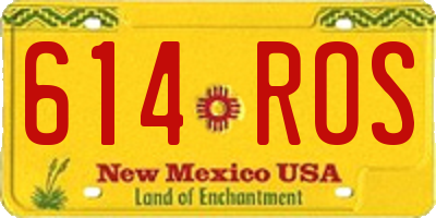 NM license plate 614ROS