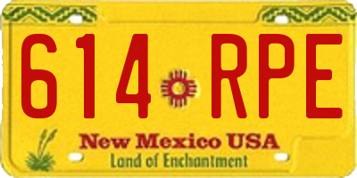 NM license plate 614RPE