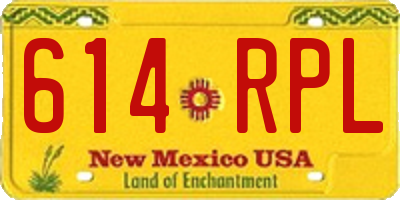 NM license plate 614RPL