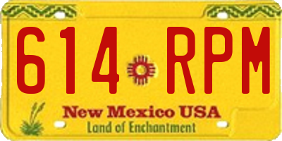 NM license plate 614RPM
