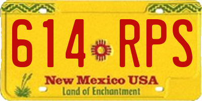 NM license plate 614RPS