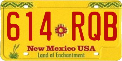 NM license plate 614RQB