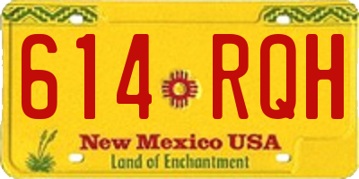 NM license plate 614RQH
