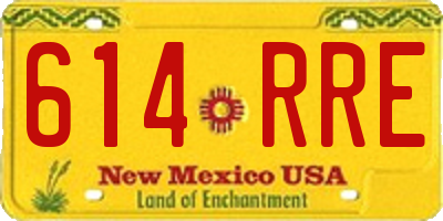 NM license plate 614RRE