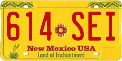 NM license plate 614SEI