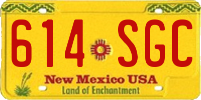 NM license plate 614SGC