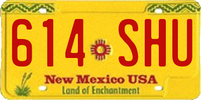 NM license plate 614SHU