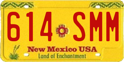 NM license plate 614SMM