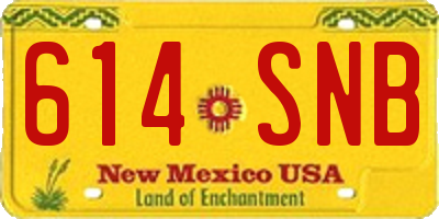 NM license plate 614SNB