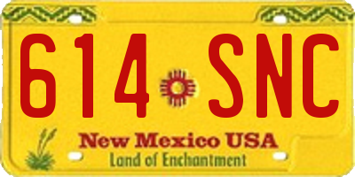 NM license plate 614SNC