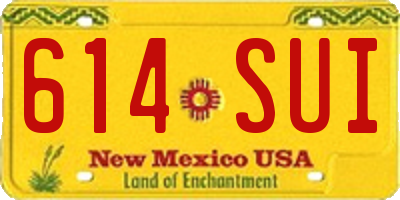 NM license plate 614SUI