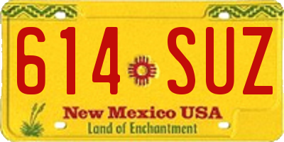 NM license plate 614SUZ