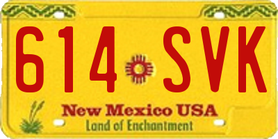 NM license plate 614SVK