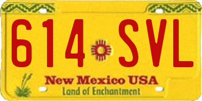 NM license plate 614SVL
