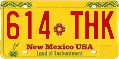 NM license plate 614THK