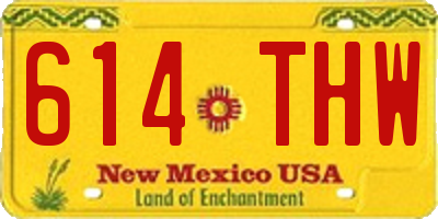 NM license plate 614THW