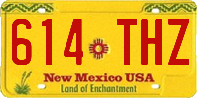 NM license plate 614THZ