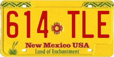 NM license plate 614TLE