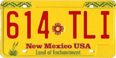 NM license plate 614TLI