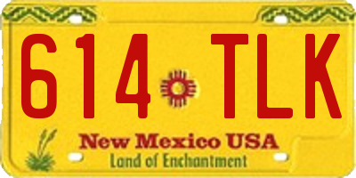NM license plate 614TLK