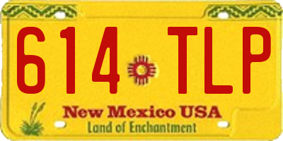 NM license plate 614TLP