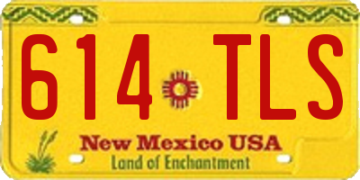 NM license plate 614TLS