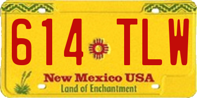 NM license plate 614TLW