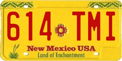 NM license plate 614TMI