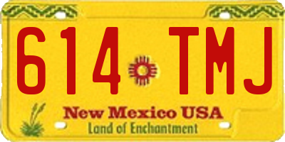 NM license plate 614TMJ