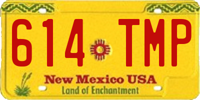 NM license plate 614TMP