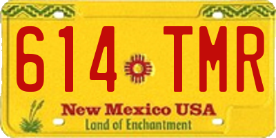 NM license plate 614TMR