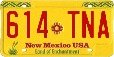 NM license plate 614TNA