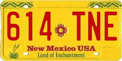 NM license plate 614TNE