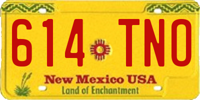 NM license plate 614TNO