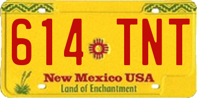 NM license plate 614TNT